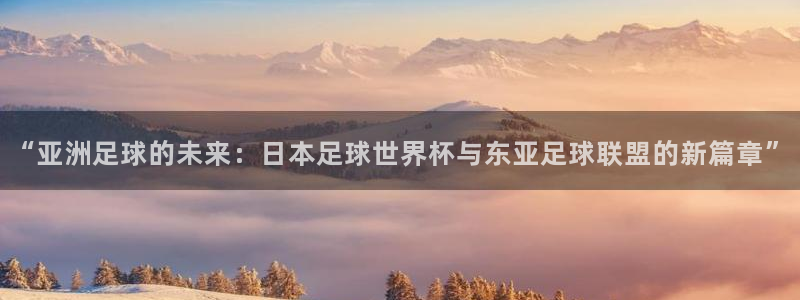 世界杯 中国:“亚洲足球的未来:日本足球世界杯与东亚足球联盟的新篇章”